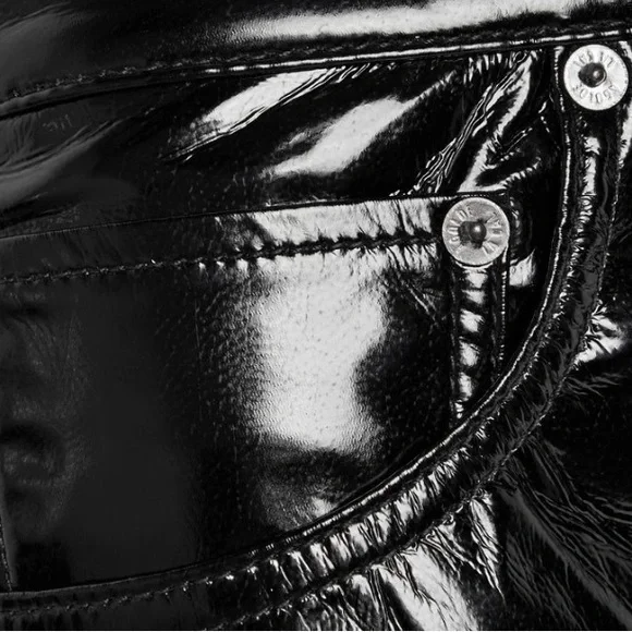 NWT Agolde Leather Black Pants - Picture 5 of 7